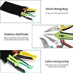 4 Pack Garden Pruning Shears Set, Stainless Steel Sharp Pruner Secateurs, Professional Heavy Duty Hand Garden Bypass Pruning Shears Kit with Storage Bag