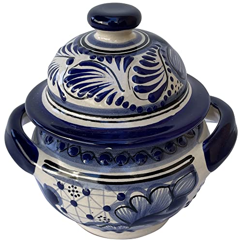 Fine Crafts Imports TalaMex Cholula Traditional Handmade Mexican Talavera Sugar Jar