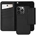 Produktbild Selencia kompatibel mit iPhone 13 Pro Hülle  Llyr 2-in-1 Handytasche Schlangenleder-Optik  Handyhülle mit herausnehmbarem Back Cover in Schwarz [4 Kartenfächer, Handschlaufe]