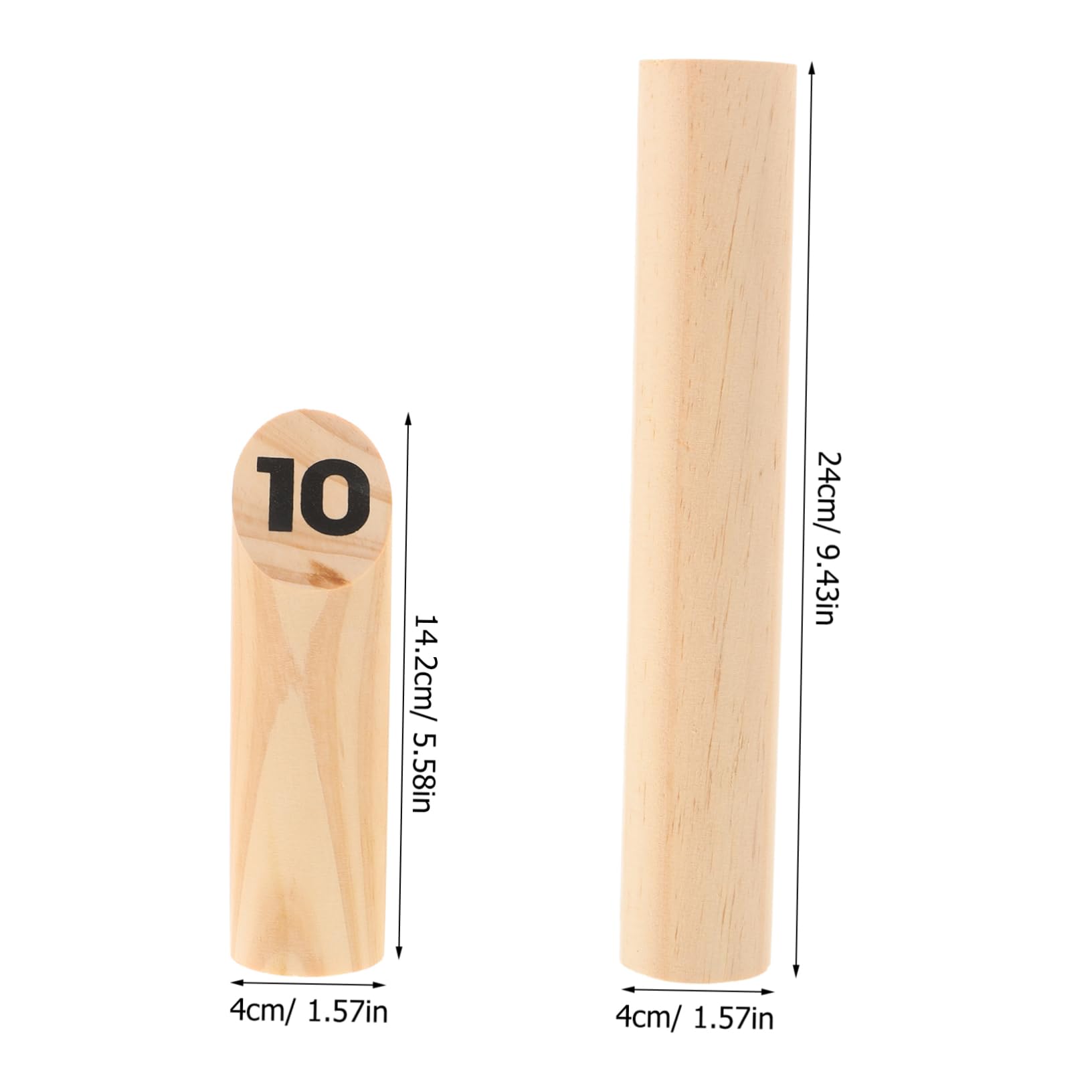 Toyvian Jeu de Lancer Quilles Finlandaises Numérotées en Bois Naturel, Jouet Interactif Éducatif, Kit Complet pour Adultes et Garçon et Filles, Loisirs en Plein Air, Jardin et Activités