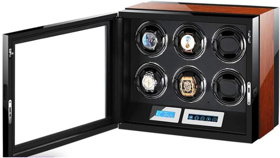 WHZHDMA Watch Winder for Automatic Watches Storage Box Watch Winder with LED Light and Remote Control, Powered by Motor Suitable for Ladies and Men's Wrist Every Family
