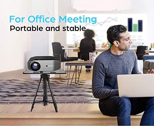 Projector Stand, Vamvo Aluminum Tripod Laptop Stand, Portable Adjustable Projector Stand, Floor Stand Holder Adjustable Height from 42 cm to 115 cm with Folding Plate