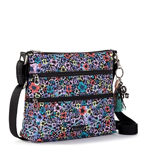 Sakroots Women's Bag In Eco-Twill, Multifunctional Purse With Adjustable Strap & Zipper Pockets, Sustainable & Durable Design, Pink Mojave Canyon #TOP1