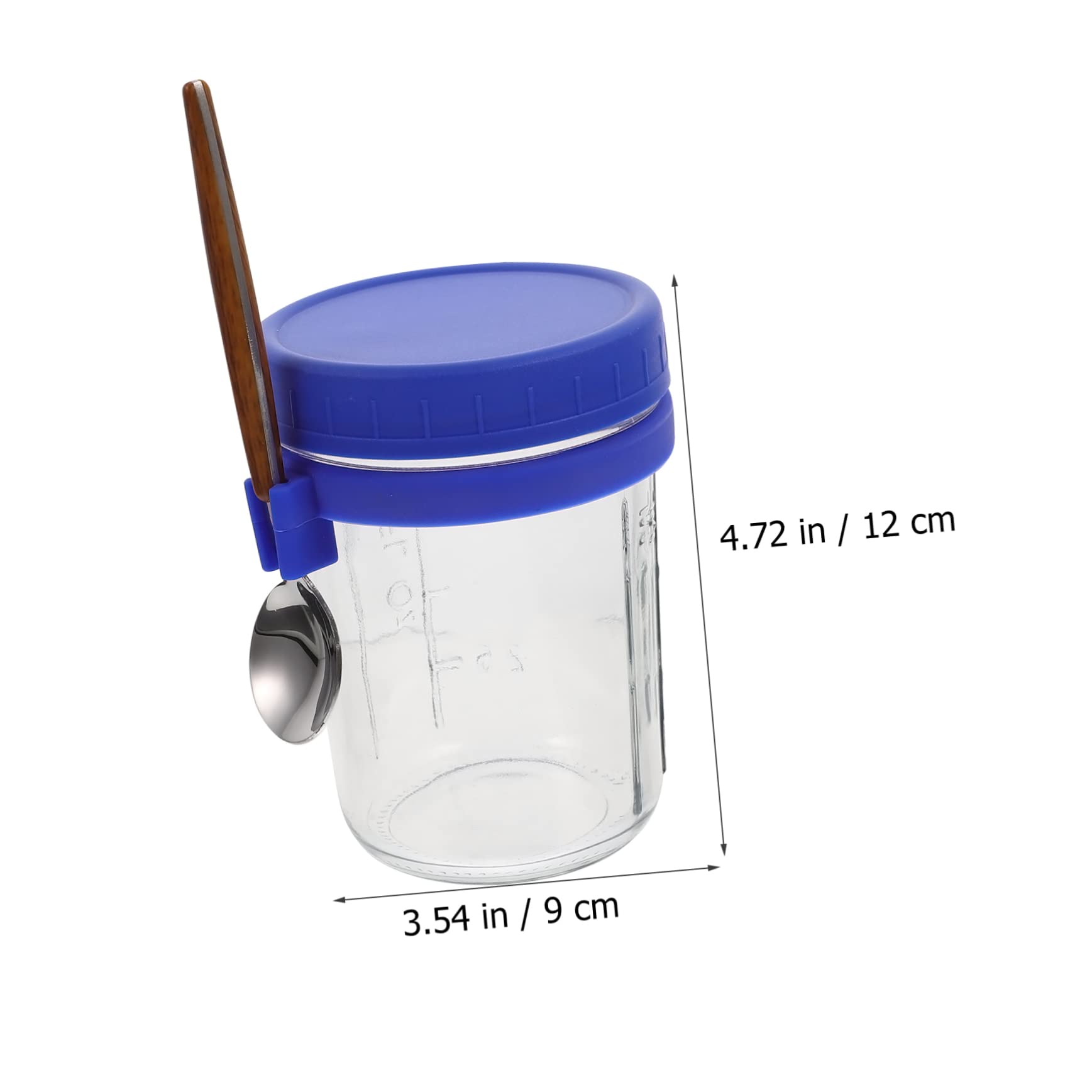 Jares de avena de la noche de vidrio Masón Juego de desayuno portátil