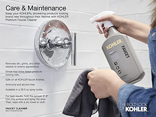 Juego de grifería para ducha Kohler TS74042-4-2MB Pitch Rite-Temp, acabado en latón cepillado vibrante moderne, solo trim, requiere válvula miniatura 4