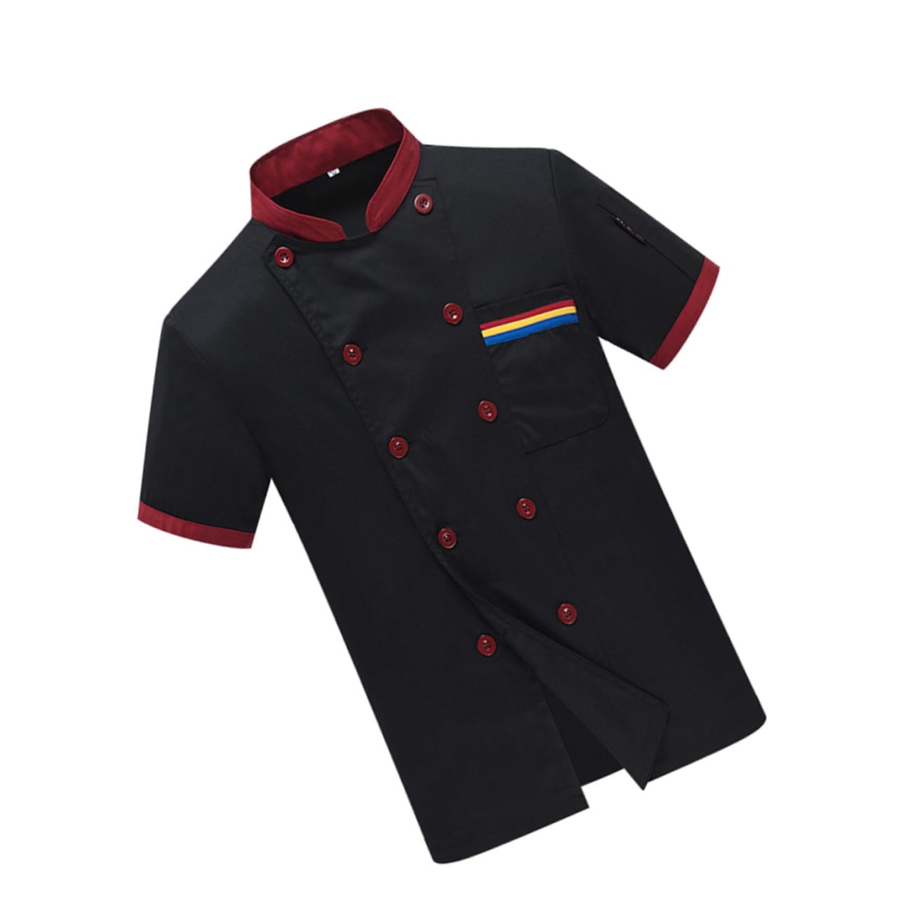 COSMEVIVI Men Summer Short-sleeved Chef Tops Catering Uniform Quick Dry Breathable Easy Wash Hotel Restaurant Chef Clothing