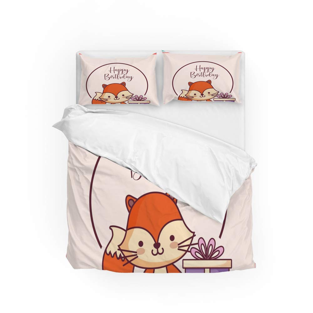 Housse de couette pour chambre d'amis et lit double ambiance joyeux anniversaire