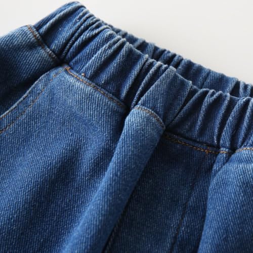 Boys' Fashionable Casual Denim Long Pants Elastic Waistband Cargo Pockets Design Pants4