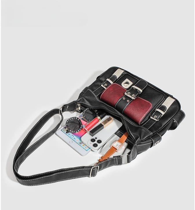 Cute Handbag Purse for Women, Coquette Shoulder Bag Purse Fashion Aesthetic Tote Bag Crossbody Bag Vintage Design (Black)