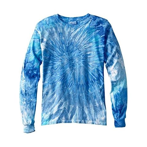 Tie-Dyed Tie-Dye CD2000 100% Cotton L-Sleeve T-Shirt Blue Jerry X-Large Cover
