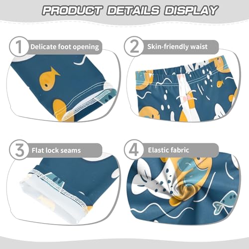 Toddler Girls Leggings Printed Yoga Pants Leggings Cute Cat with Fish for Kids3
