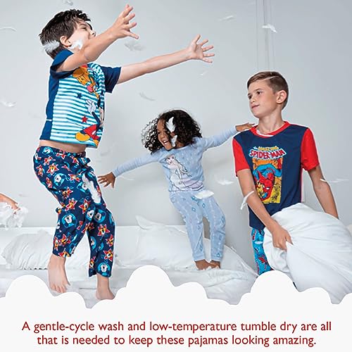 Image of Marvel Boys' 2-piece Snug-fit Cotton Matching Holiday Pajama Set, Soft & Cute for Kids