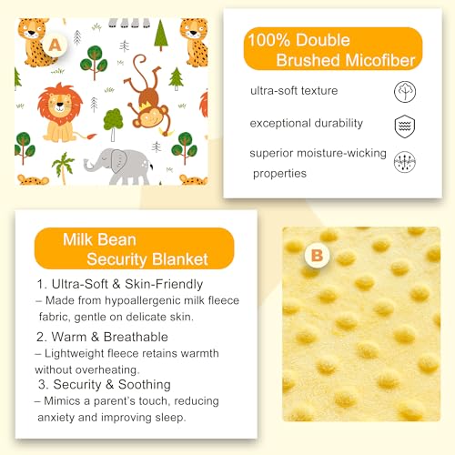 Image of Viviland Toddler Nap Mat with Pillow and Minky Dot Blanket, Rolled Sleeping Mat /Slumber Bag for Girls Boys, Kids Nap Mat for Preschool, Daycare, Kindergarten, Travel Camping - Zoo Animal
