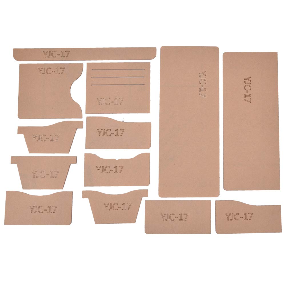 Cyrank Wallet Acrylic Template, 13Pcs Clear Acrylic Wallet Template Pattern Stencil Set for Women Wallet Handbag Making Stencil Leather Craft Tool Quilting Sewing Tool