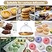 2 Pack Wooden Cake Stand with Glass Dome,Small Cake Stand with Lid,Cake Display Server Tray for Kitchen,Birthday Parties,Weddings,Baking Gifts (6.1 x 4.7 in)