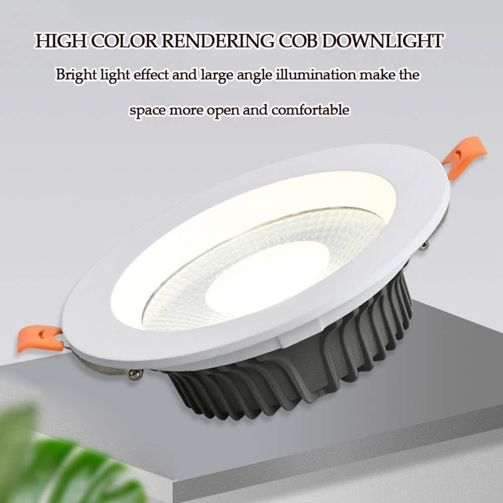2Pack Retrofit LED Recessed Lighting 3.5/4.3/5.5In 4000K Cool White Ultra Thin Round Can Lights, Baffle Trim,Retrofit Installation -No Flicker, Anti-Glare