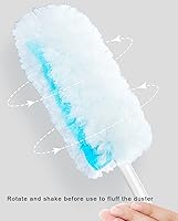 Vista 2 de Kit de repuestos de plumero de 360 grados para múltiples superficies (1 mango largo a + 1 mango corto + 12 repuestos de plumero)