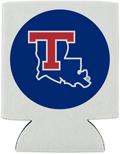 Miniatura 2 de Louisiana Tech University Bulldogs - Enfriador de latas con logotipo - Funda aislante plegable para bebidas - Soporte aislado para bebidas
