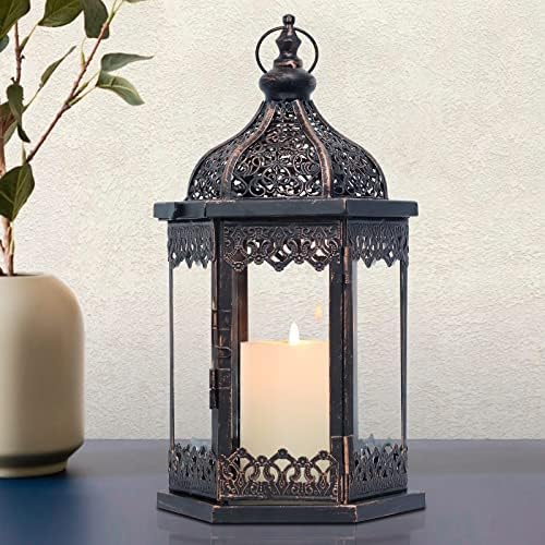 NEEDOMO Lanterns Decorative Indoor, 14.8'' Vintage Outdoor Lanter...