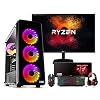 Megamania-PC-Gaming-AMD-Ryzen-5-4600G-Ordenador-de-sobremesa-42GHz-Turbo-Six-Core-16GB-DDR4-SSD-1TB-Grafica-AMD-Radeon-Vega-11-Monitor-24-LED-FullHD-75Hz-Kit-Gaming