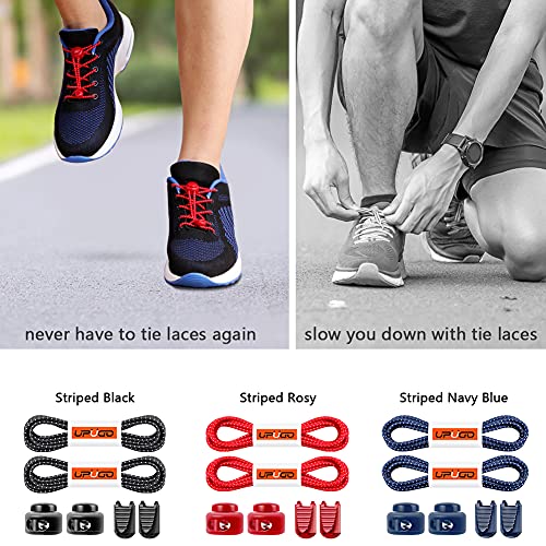 Image of UpUGo Elastic Shoe Laces, No Tie Shoe Laces Tieless for Kids, Adults, Elderly, One Size Fit All