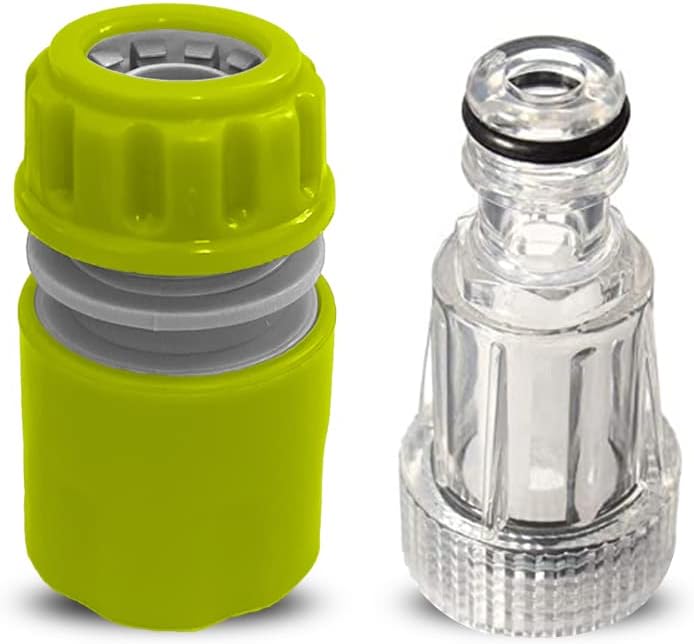 CAZAR High Pressure Washer Water Filter Connection Accessory 3/4" Inlet Nozzle (Nipple) with Quick Connector Suitable for Ballorex, Starq, Gaocheng, JPT, Bosch, ResQtech (1)