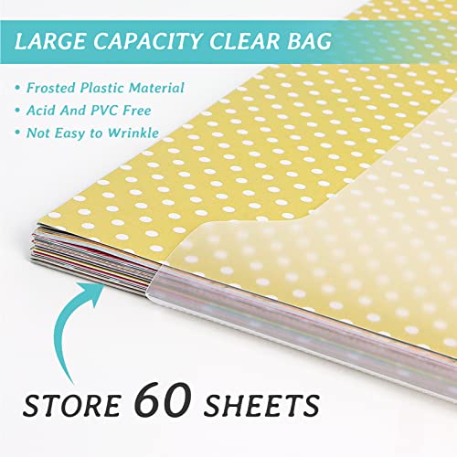 Caydo 50 Pieces 12 x 12 Inch Scrapbook Paper Storage Organizer with 120 Sticky Tabs, 50pcs - Image 3