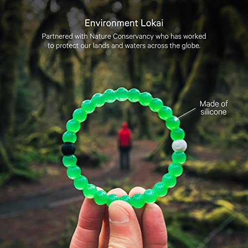 Lokai Silicone Beaded Bracelet For Environment Cause - Medium, 6.5 Inch Circumference - Jewelry Fashion Bracelet Slides-On For Comfortable Fit For Men, Women & Kids #TOP1