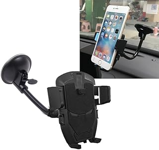 حامل هاتف تثبت على الزجاج الامامي للسيارة بدوران 360 درجة لجميع انواع الهواتف المحمولة تصميم بات؟؟ (لون اسود ) - من كابر تريد