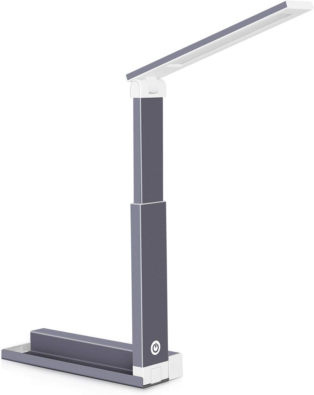 LED Desk Lamp, Eye-Caring Table Lamp with Smart Touch Control Retractable and Foldable Portable , 3 Levels of Brightness Dimmable Desk Light for Dorm Study Office Bedroom Camping