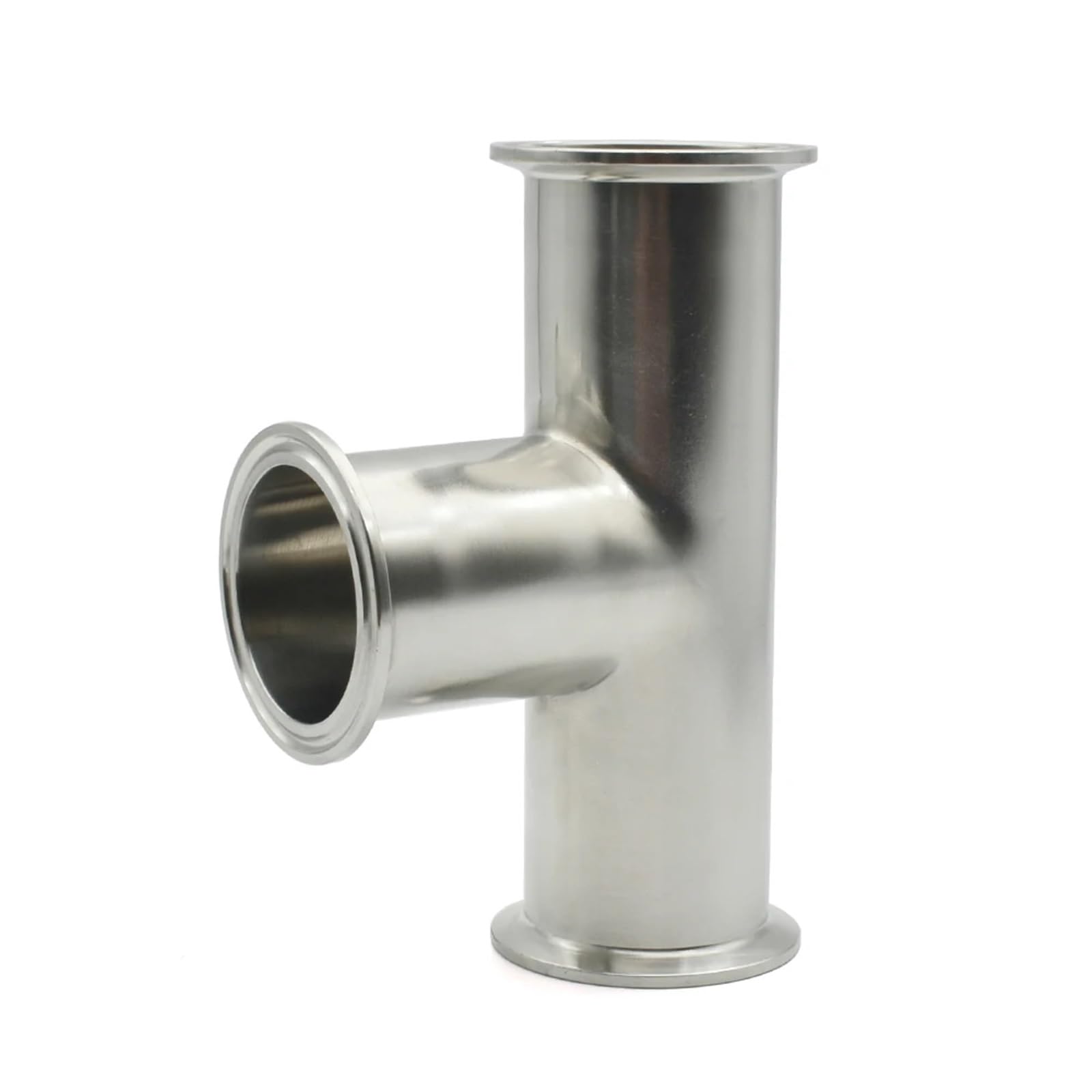 Tubería de acero inoxidable 316L con diámetro exterior de 19-76 mm, manguito en T de 50,5-119 mm, abrazadera triple de 1,5-3 pulgadas instalada.(63mm Ferrule 77.5)