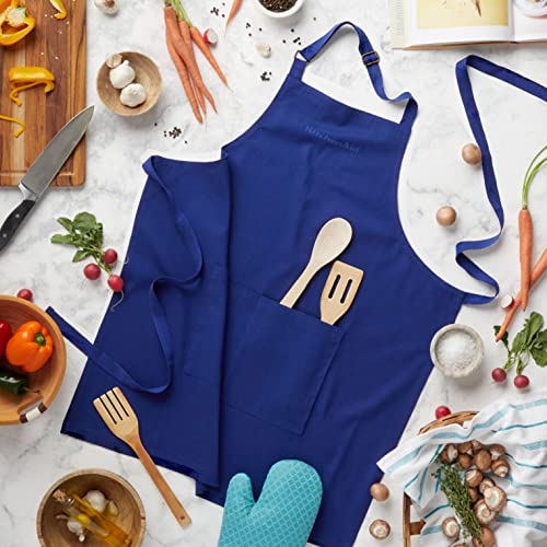 Kitchenaid Solid Apron Single Pack, Cobalt Blue, 32"X28" #TOP4