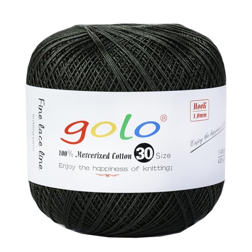 golo Crochet Thread Yarn for Hand Work Crochet Yarn Black Green