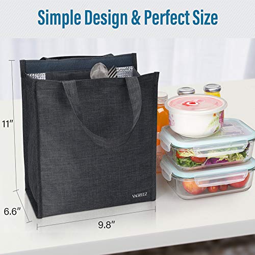 Vagreez Lunch Bag, Insulated Lunch Bag Large Waterproof Adult Lunch Tote Bag For Women Men (Black) #TOP1