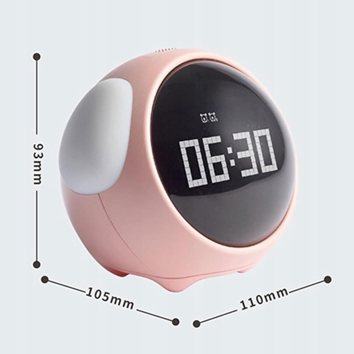 Horloge Réveil Veilleuse LED Lampe de Nuit pour Enfants Enfant Emoji Emoji
