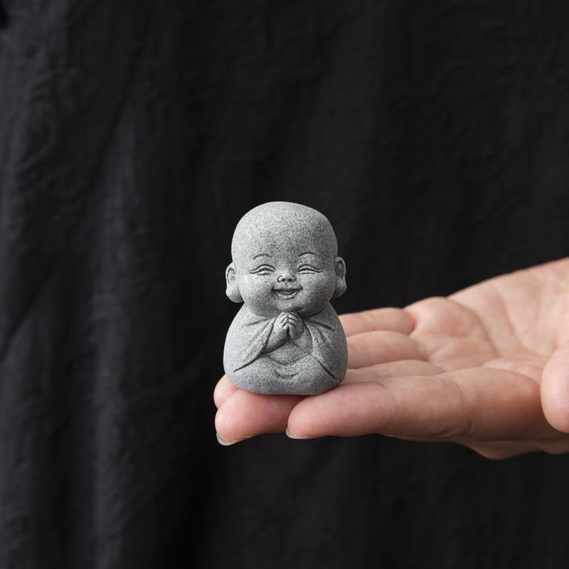 Set 4 Figuras Buda Sonriente Pequeñas para Decoración miniatura 5