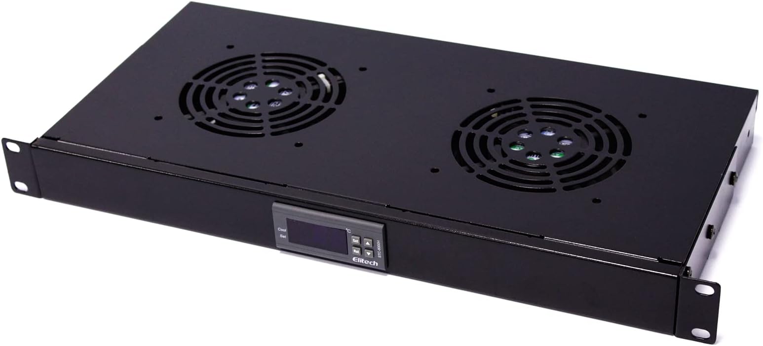 RackMatic - Ventilation kit with thermostat for server rack 19" with 2 120mm fans