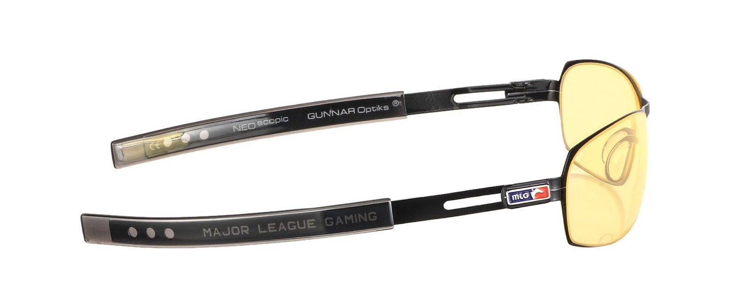 GUNNAR Gaming and Computer Eyewear/MLG Phantom, Amber Tint - Patented Lens, Reduce Digital Eye Strain, Block 65% of Harmful Blue Light