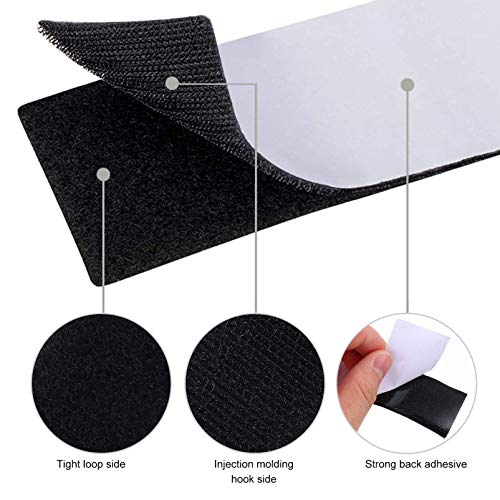 ULTECHNOVO 2 Conjuntos de Fita Adesiva de Velcro E Fita Enrolada Auto-Adesiva Tiras de FixaÃ§Ã£o Rem