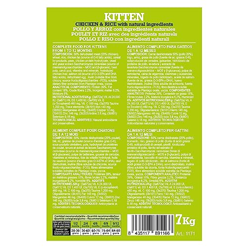 Arquivet - Original – Kitten – Katzenfutter – Huhn und Reis – 7 kg