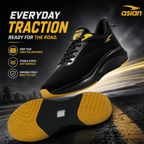 Image of ASIAN Powerplay-03 Men's Running Shoes | Lightweight Memory Foam Technology | Breathable Knit Shoes with Stylish Sporty Design