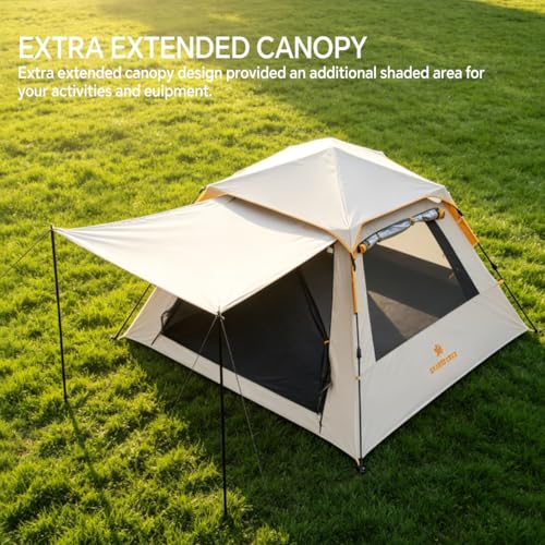 Carpa para camping 4 personas impermeable fácil armado miniatura 4