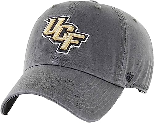47 Central Florida Knights (UCF) Hat Mens Womens Clean Up Adjustable Cap, Charcoal Gray, One Size