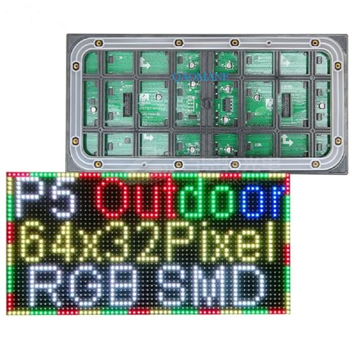 P5 Outdoor RGB full color SMD2525 LED Module, Video Wall LED Display Screen Module, 1/8scan 64x32pixels HUB75