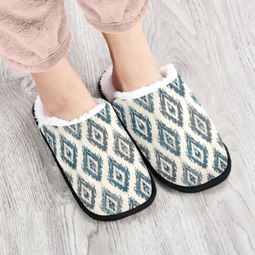 Bohemian Green Slippers For Women Men Soft Memory Foam Non-Slip Design Winter Indoor House Shoes Travel Slipper4