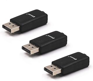 EVanlak DispalyPort Headless Ghostclassic Style Display Emulator for PC 4K DP Dummy Plug fit Headless 1080@60Hz- 3840x2160@17Hz 3Pack