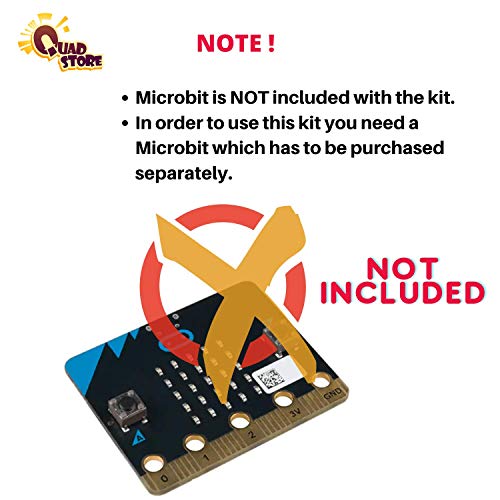 Image of Quad Store Super Starter Kit Compatible with BBC Microbit All Versions | Microbit board not included. Features smart learning sensors & modules. Build interactive STEM & robotics projects.