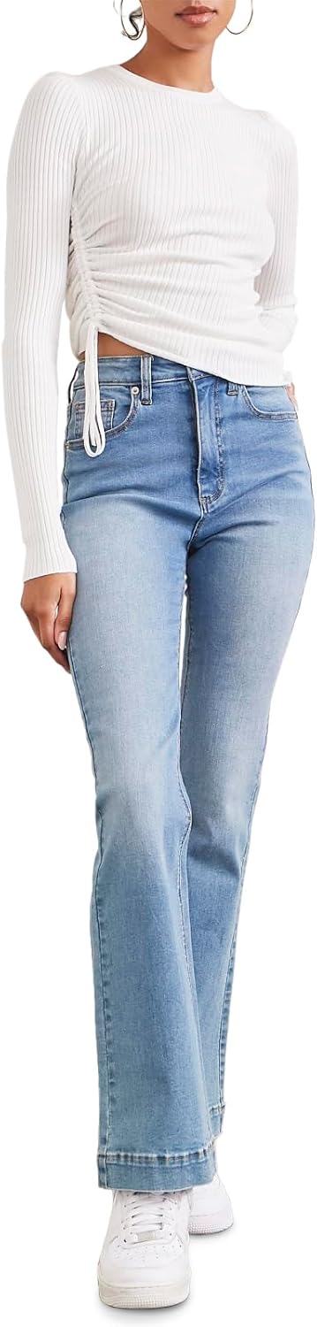 Forever 21 Womens Ribbed Ruched Drawstring Sweater - Image 4