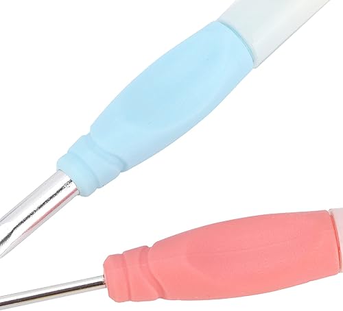 Miniatura 6 de Juego de 8 ganchos de ganchillo  8 agujas de punto de agarre suave con capucha para uso doméstico, juego de agujas de ganchillo ergonómicas, agujas