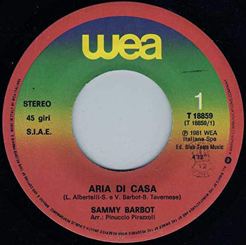 T18859 Vinile 7 pollici - 45 Giri Aria Di Casa / Liberazion VINYL